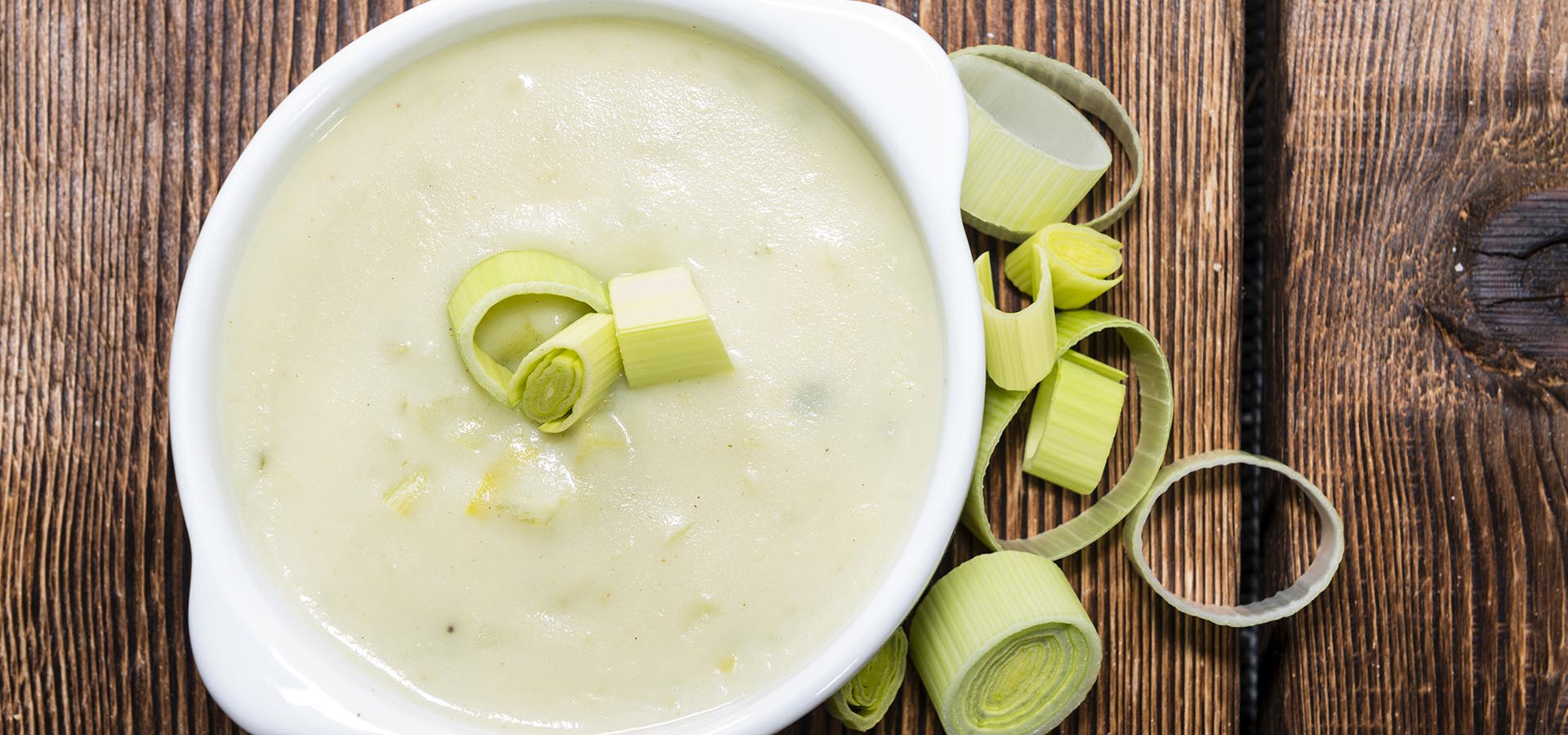 Crema de Puerro con Tofu