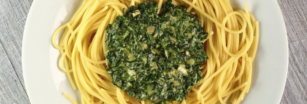 Espaguetis con pesto detox