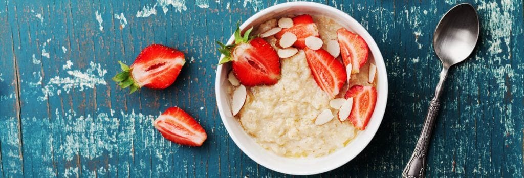 Gachas frías con bebida vegetal de avena