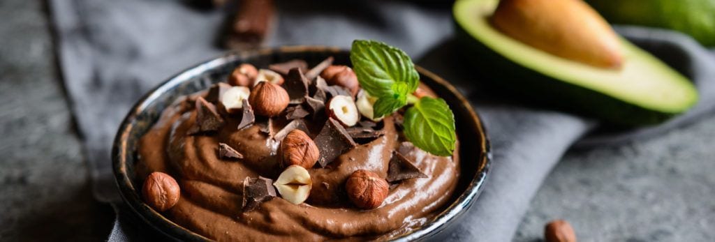 Mousse cacao y aguacate
