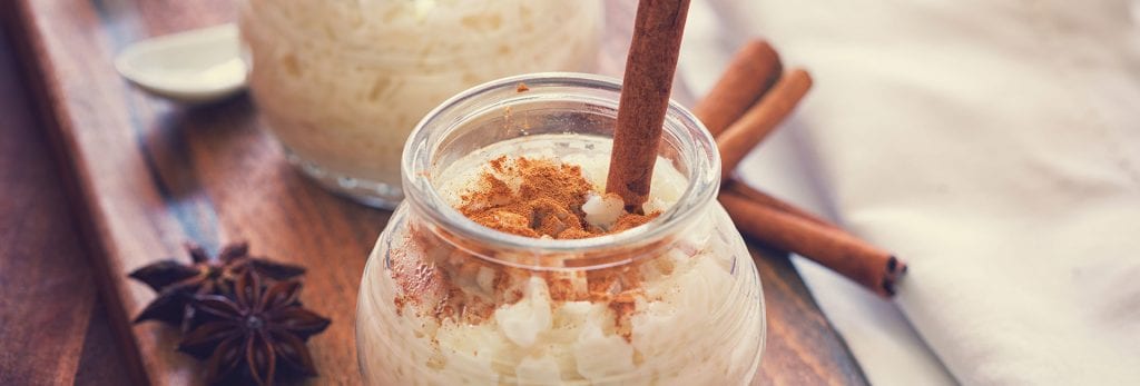Arroz con leche con bebida de trigo espelta