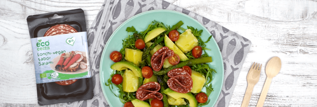 Ensalada fría de patata con lonchi salami