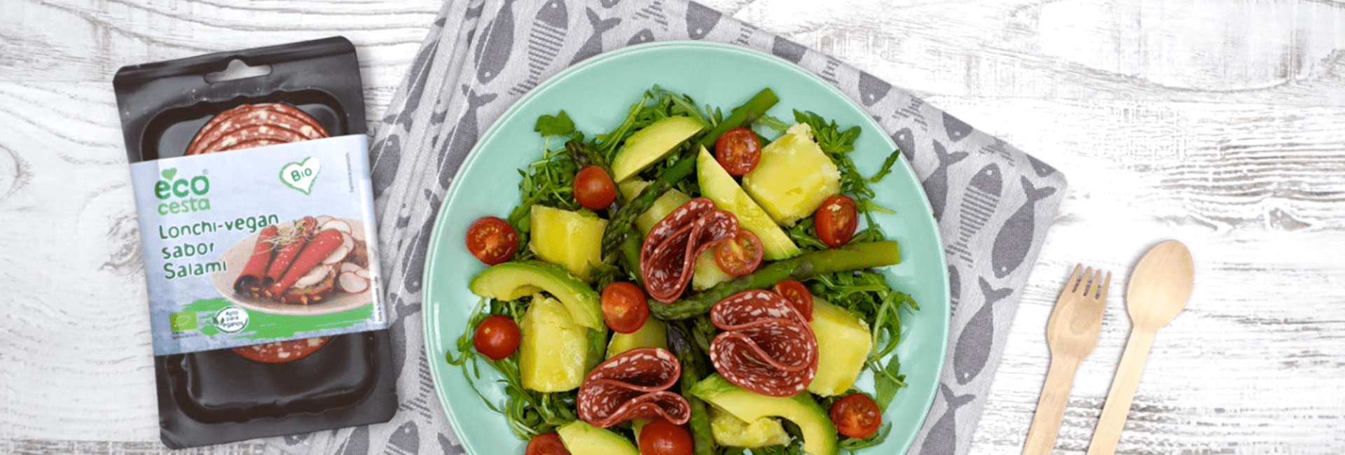 Ensalada fría de patata con lonchi salami