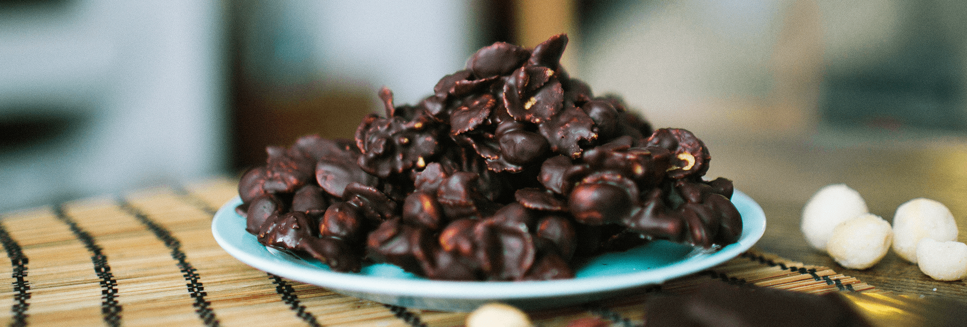 Rocas crujientes de chocolate