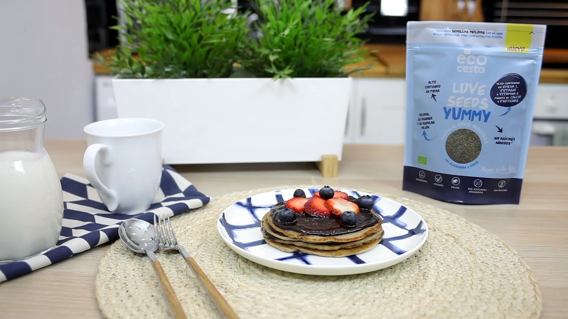 Pancakes con semillas molidas Love Seeds Yummy
