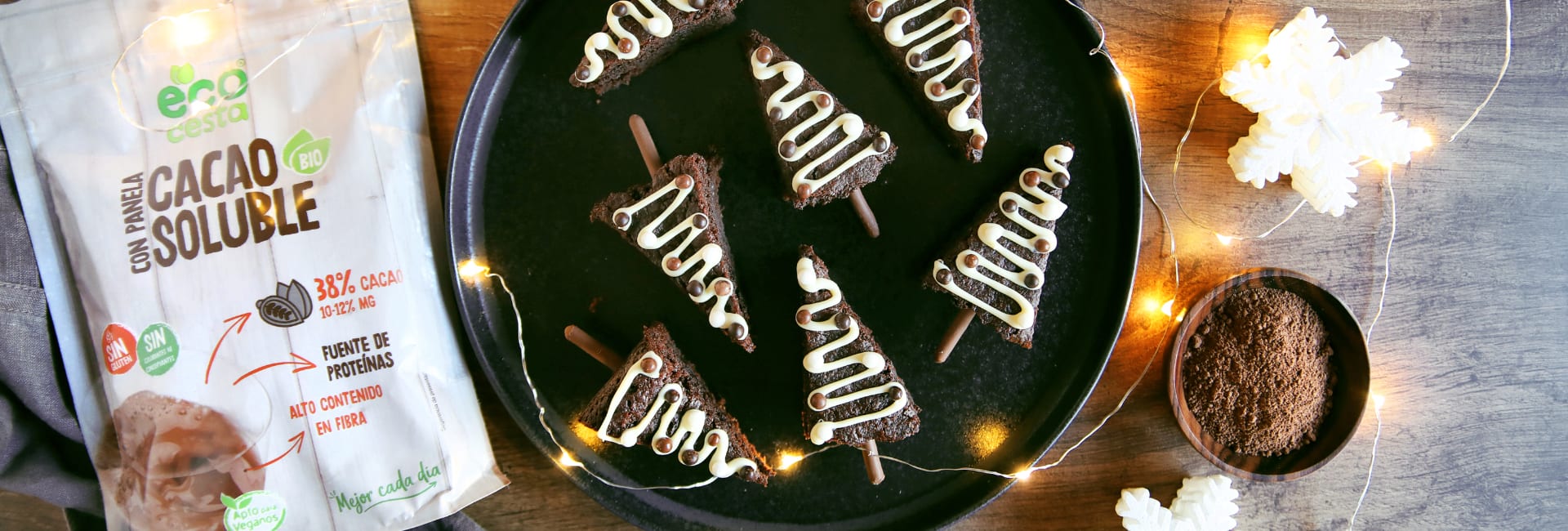Brownies navideños