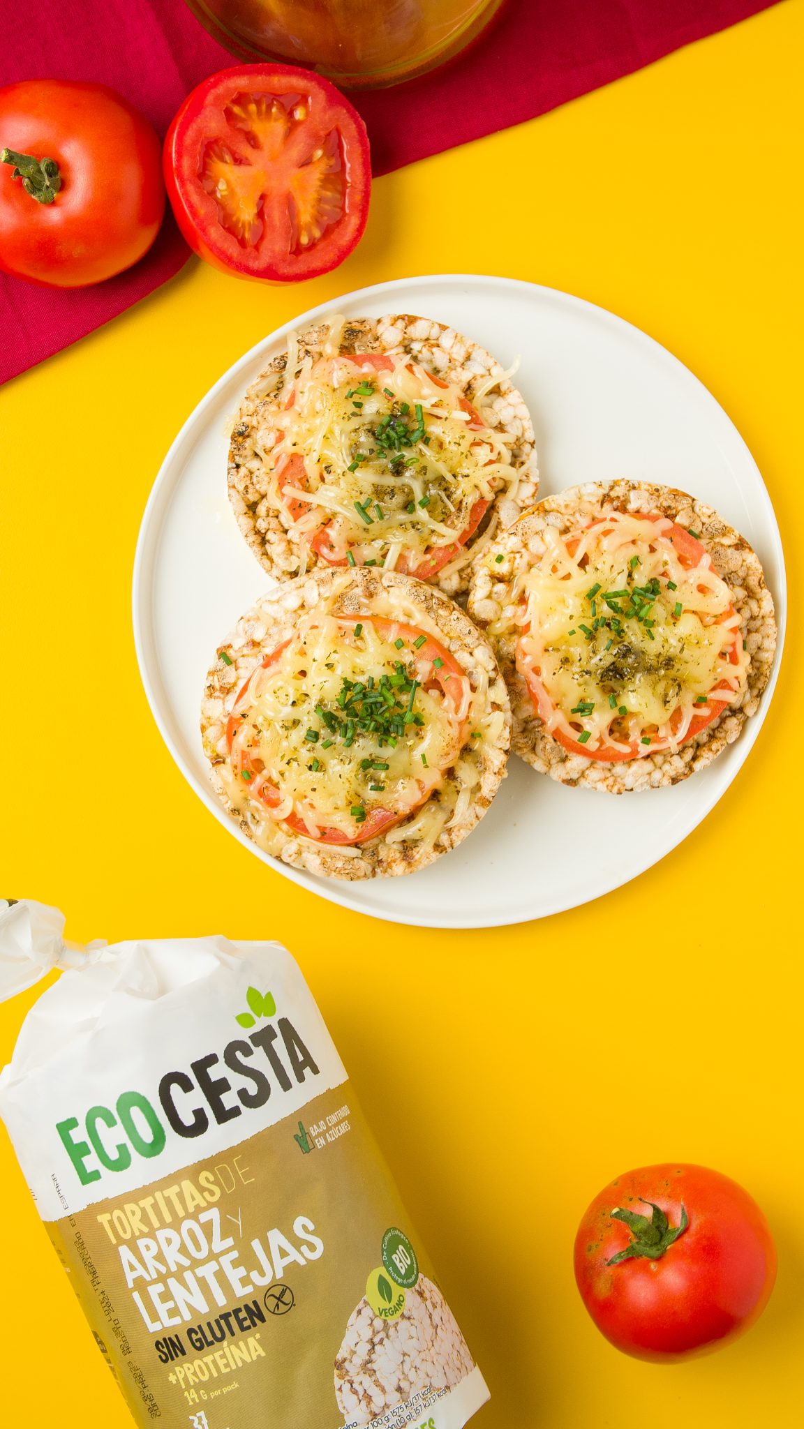 Tortitas de arroz y lentejas