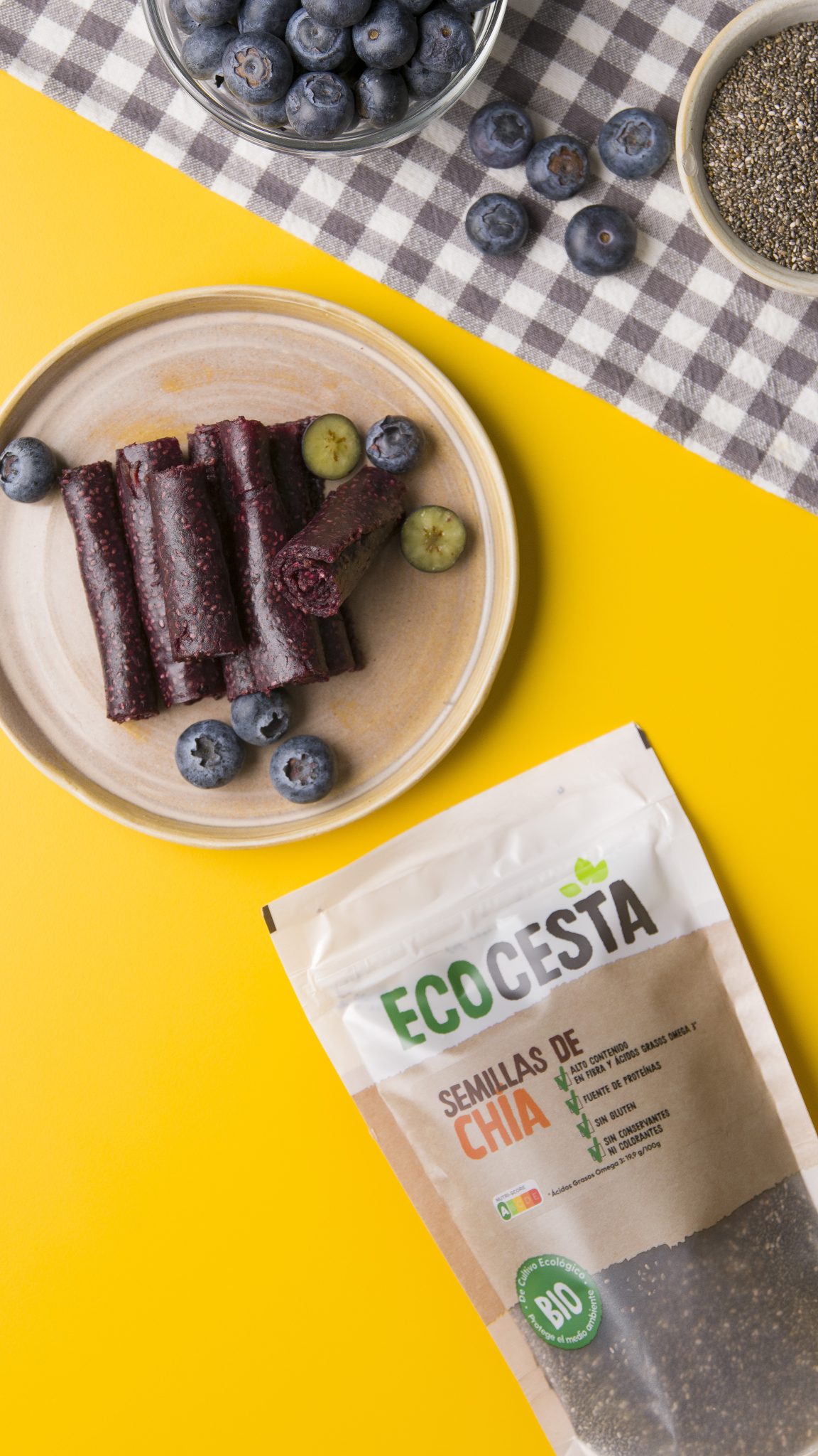 fruit rolls arandanos y chia