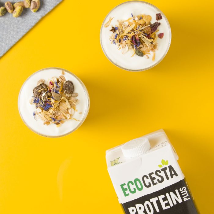 Pudding de pistacho con Protein Plus